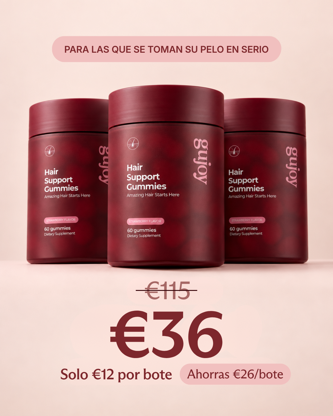 3x Botes Gujoy Fórmula Capilar Completo